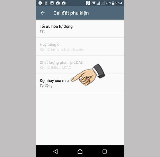 Vào độ nhạy